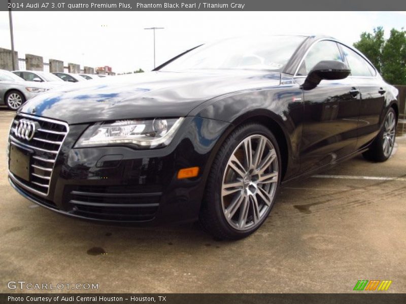 Phantom Black Pearl / Titanium Gray 2014 Audi A7 3.0T quattro Premium Plus