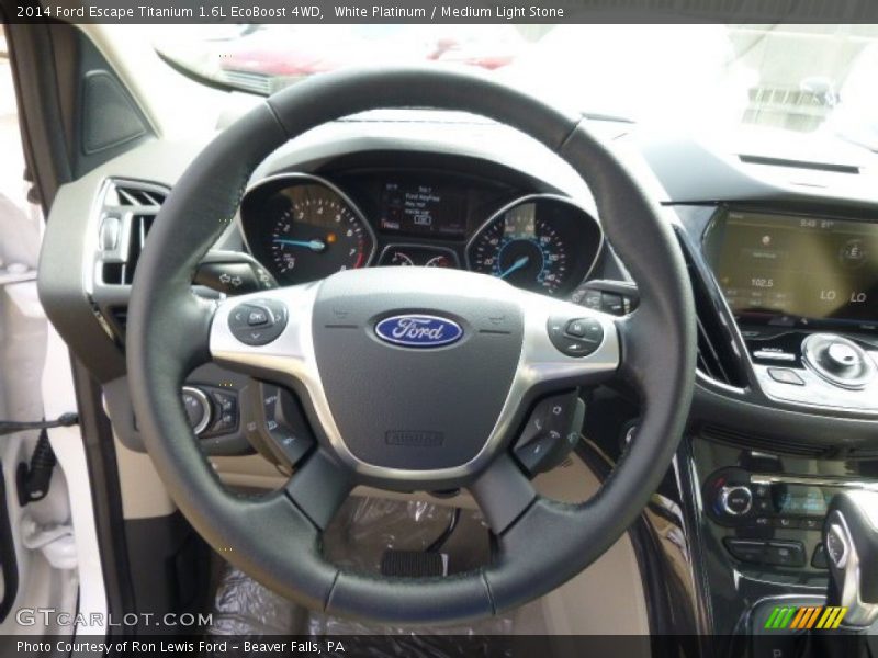 White Platinum / Medium Light Stone 2014 Ford Escape Titanium 1.6L EcoBoost 4WD