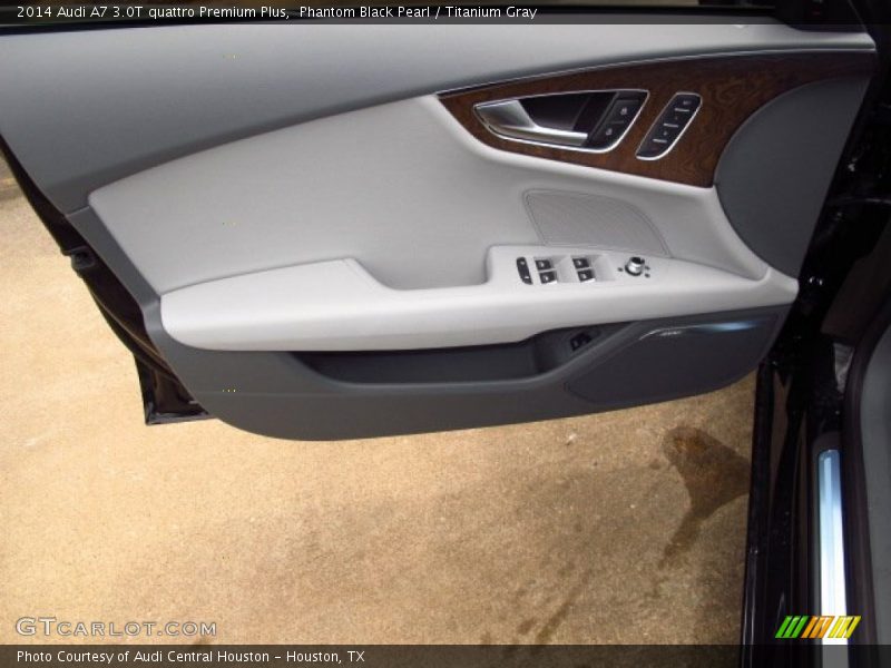 Phantom Black Pearl / Titanium Gray 2014 Audi A7 3.0T quattro Premium Plus
