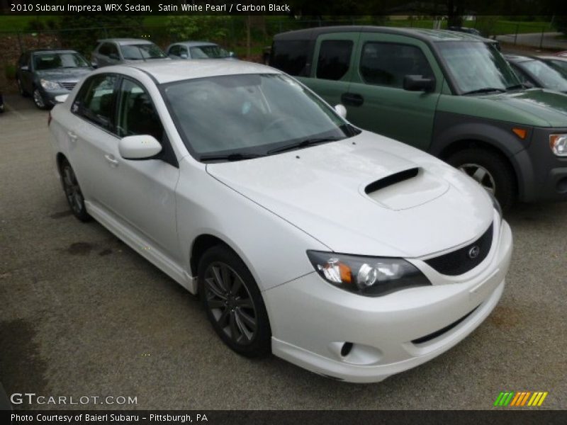 Satin White Pearl / Carbon Black 2010 Subaru Impreza WRX Sedan