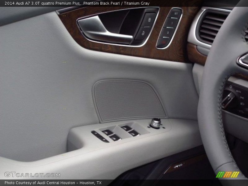 Phantom Black Pearl / Titanium Gray 2014 Audi A7 3.0T quattro Premium Plus