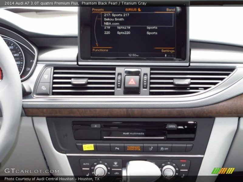 Phantom Black Pearl / Titanium Gray 2014 Audi A7 3.0T quattro Premium Plus