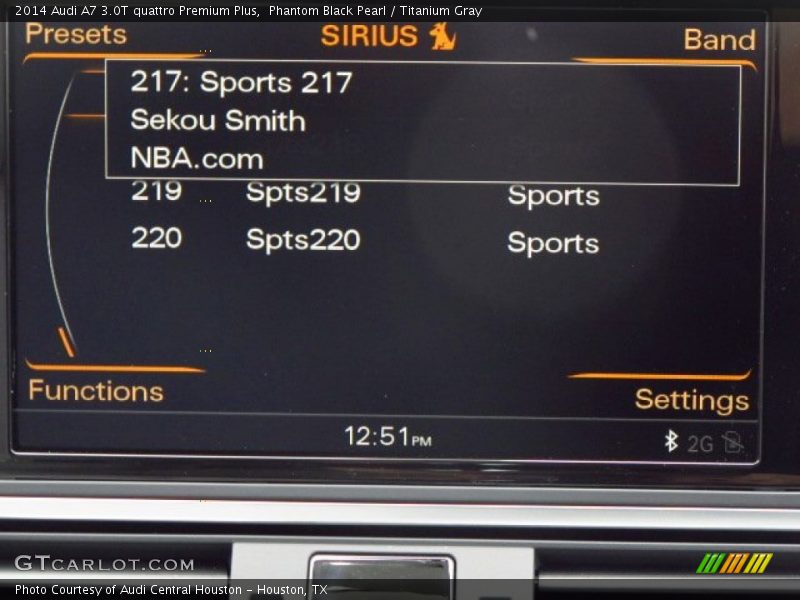 Phantom Black Pearl / Titanium Gray 2014 Audi A7 3.0T quattro Premium Plus