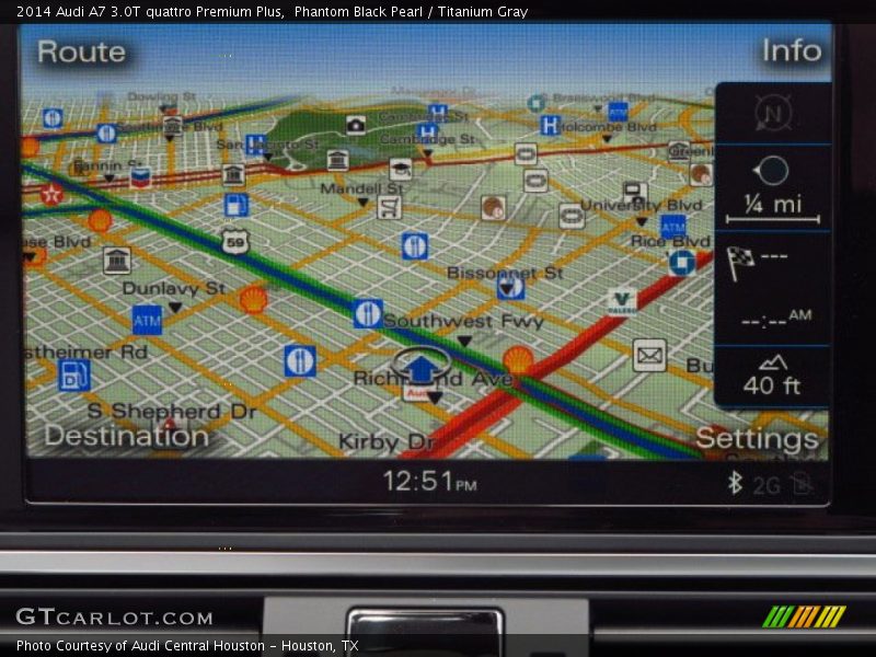 Phantom Black Pearl / Titanium Gray 2014 Audi A7 3.0T quattro Premium Plus