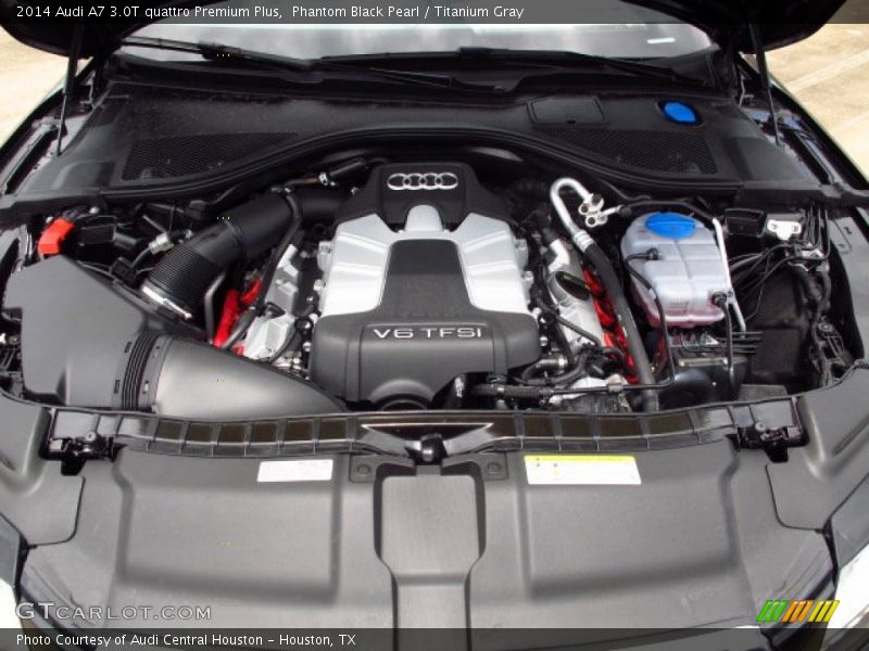 Phantom Black Pearl / Titanium Gray 2014 Audi A7 3.0T quattro Premium Plus