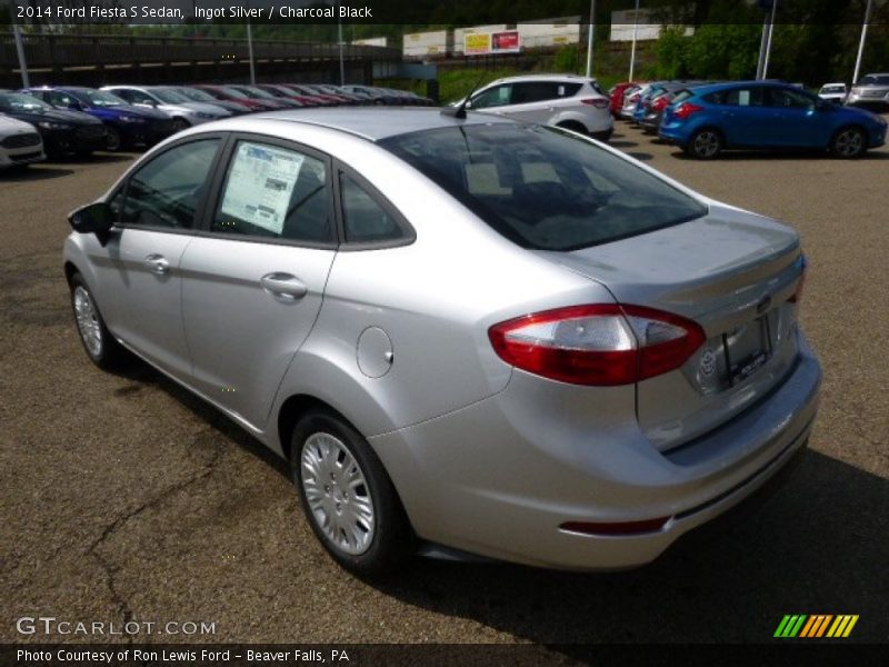 Ingot Silver / Charcoal Black 2014 Ford Fiesta S Sedan