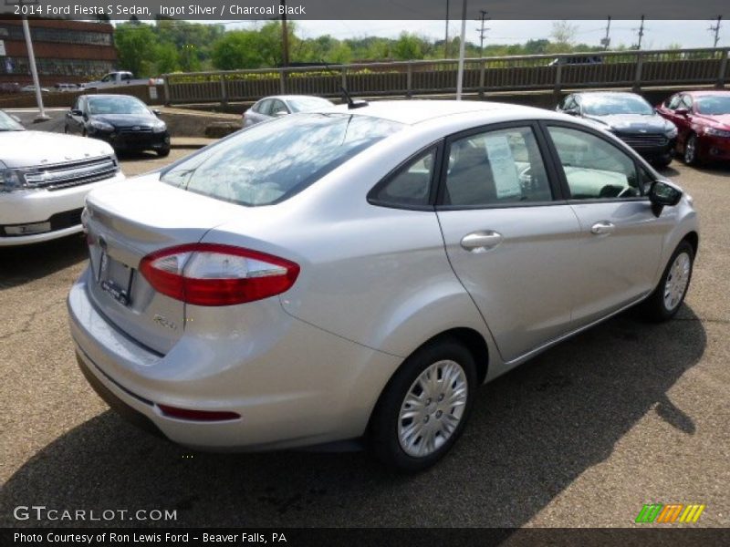 Ingot Silver / Charcoal Black 2014 Ford Fiesta S Sedan
