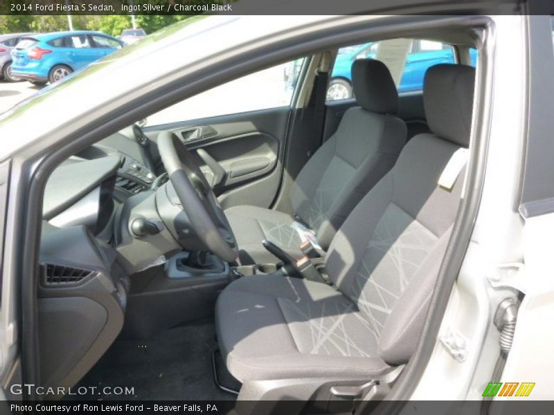 Ingot Silver / Charcoal Black 2014 Ford Fiesta S Sedan