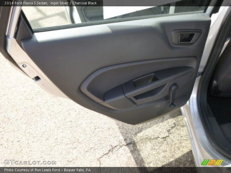 Ingot Silver / Charcoal Black 2014 Ford Fiesta S Sedan