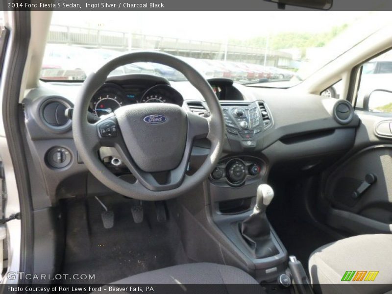 Ingot Silver / Charcoal Black 2014 Ford Fiesta S Sedan