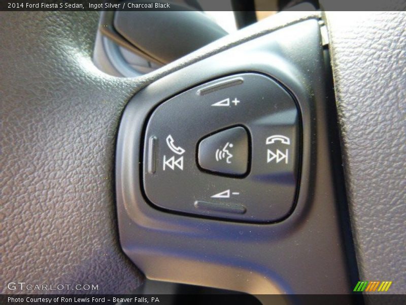 Ingot Silver / Charcoal Black 2014 Ford Fiesta S Sedan