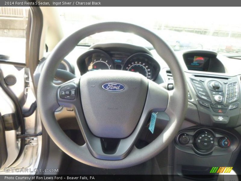 Ingot Silver / Charcoal Black 2014 Ford Fiesta S Sedan