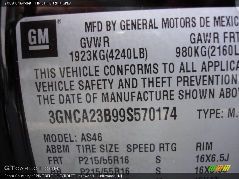 Black / Gray 2009 Chevrolet HHR LT