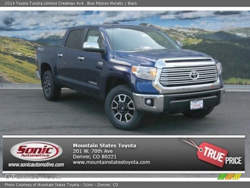 Blue Ribbon Metallic / Black 2014 Toyota Tundra Limited Crewmax 4x4