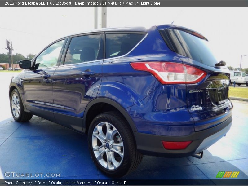 Deep Impact Blue Metallic / Medium Light Stone 2013 Ford Escape SEL 1.6L EcoBoost