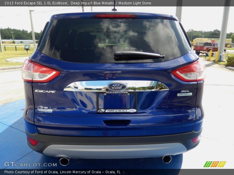 Deep Impact Blue Metallic / Medium Light Stone 2013 Ford Escape SEL 1.6L EcoBoost