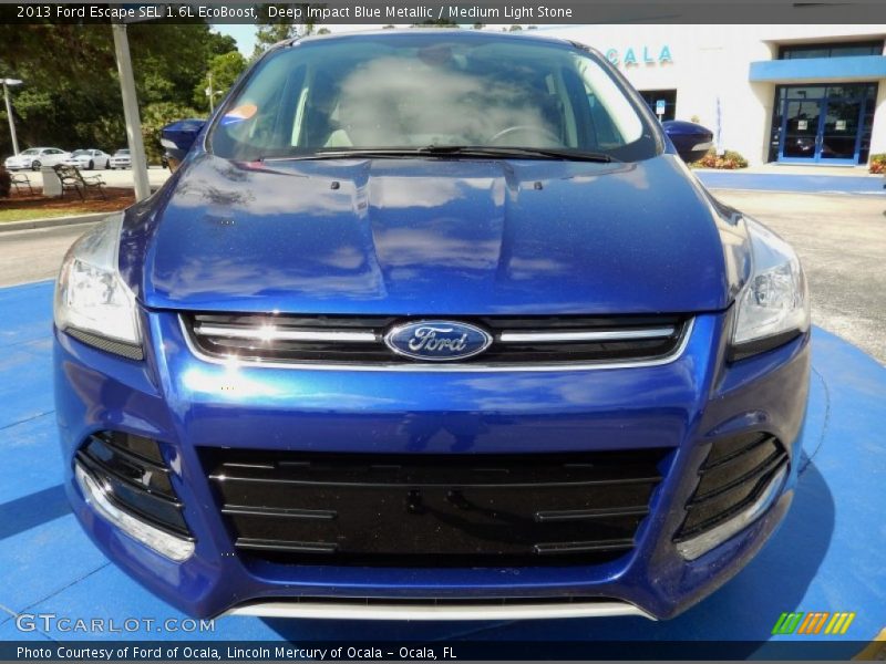 Deep Impact Blue Metallic / Medium Light Stone 2013 Ford Escape SEL 1.6L EcoBoost