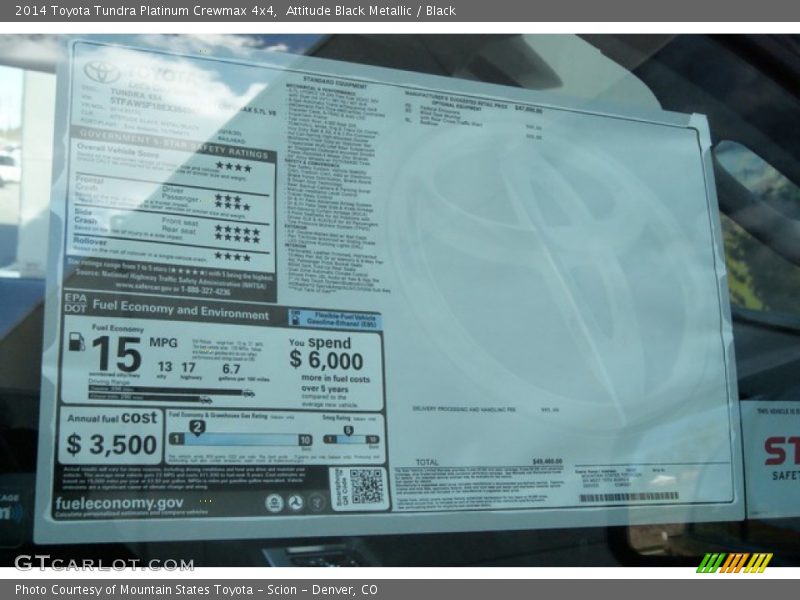 Attitude Black Metallic / Black 2014 Toyota Tundra Platinum Crewmax 4x4
