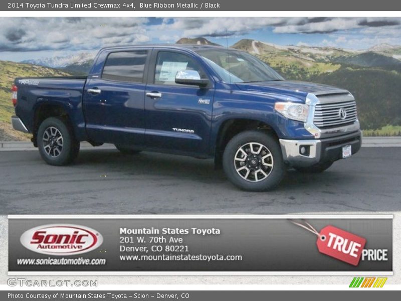 Blue Ribbon Metallic / Black 2014 Toyota Tundra Limited Crewmax 4x4