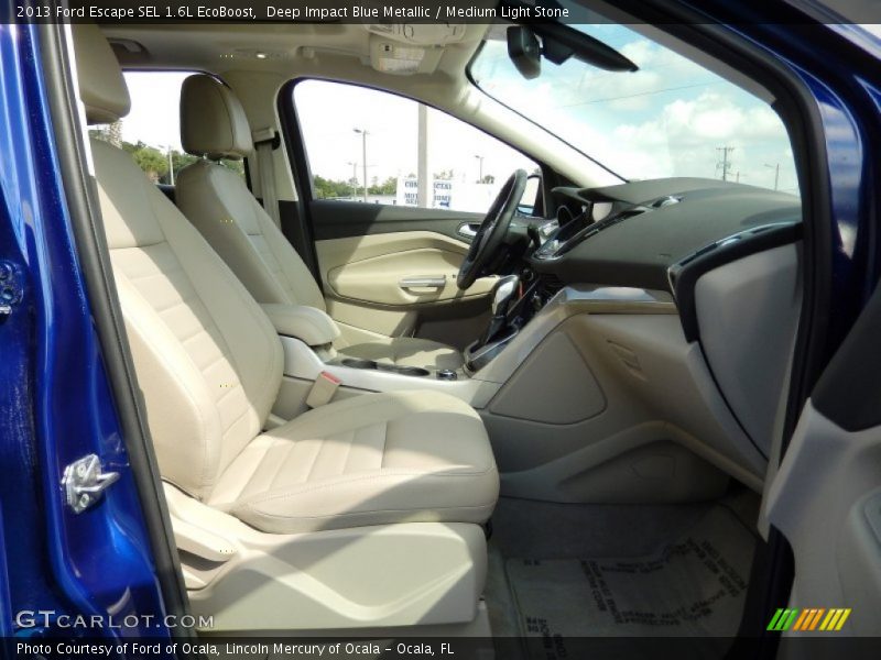Deep Impact Blue Metallic / Medium Light Stone 2013 Ford Escape SEL 1.6L EcoBoost