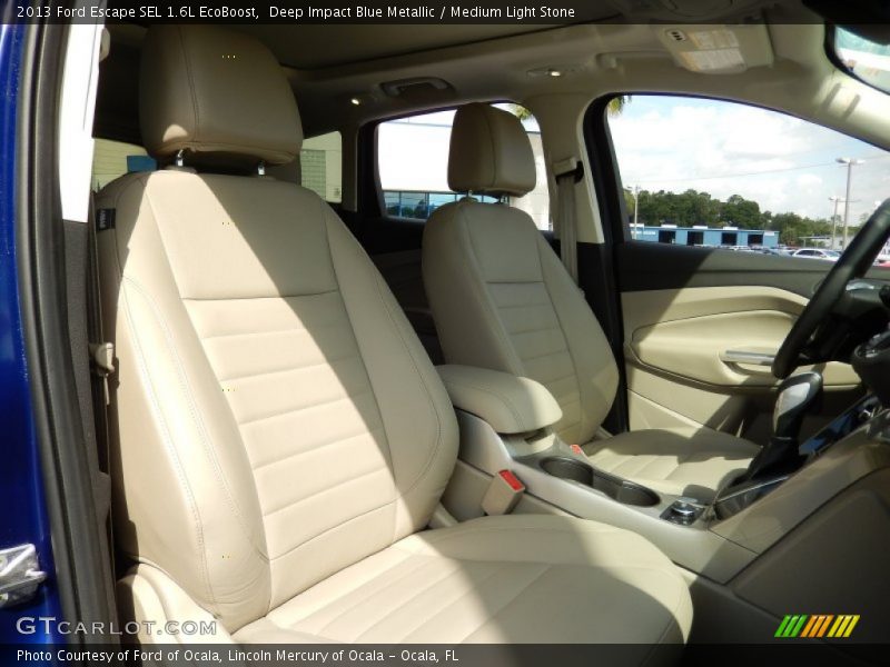 Deep Impact Blue Metallic / Medium Light Stone 2013 Ford Escape SEL 1.6L EcoBoost