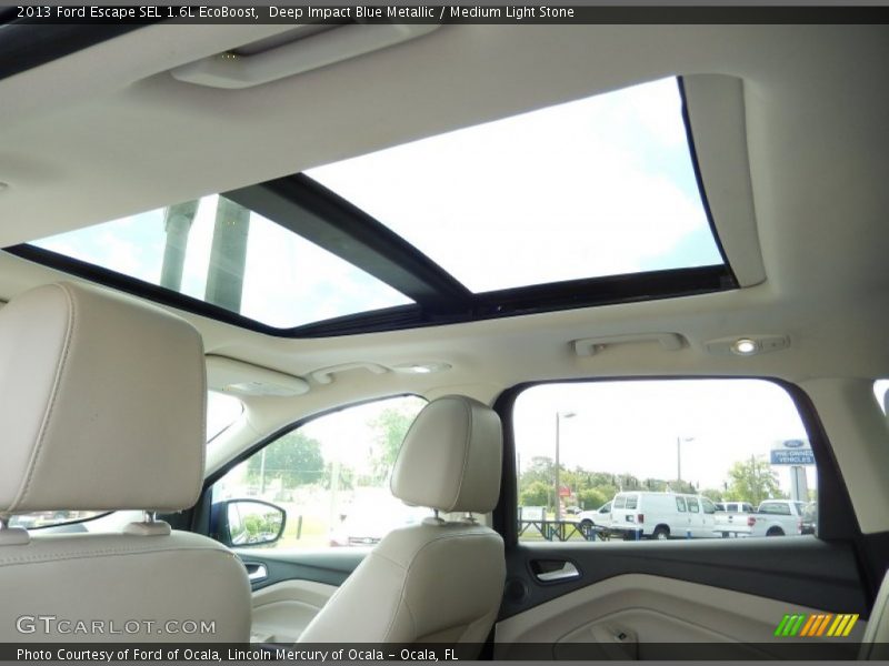 Deep Impact Blue Metallic / Medium Light Stone 2013 Ford Escape SEL 1.6L EcoBoost