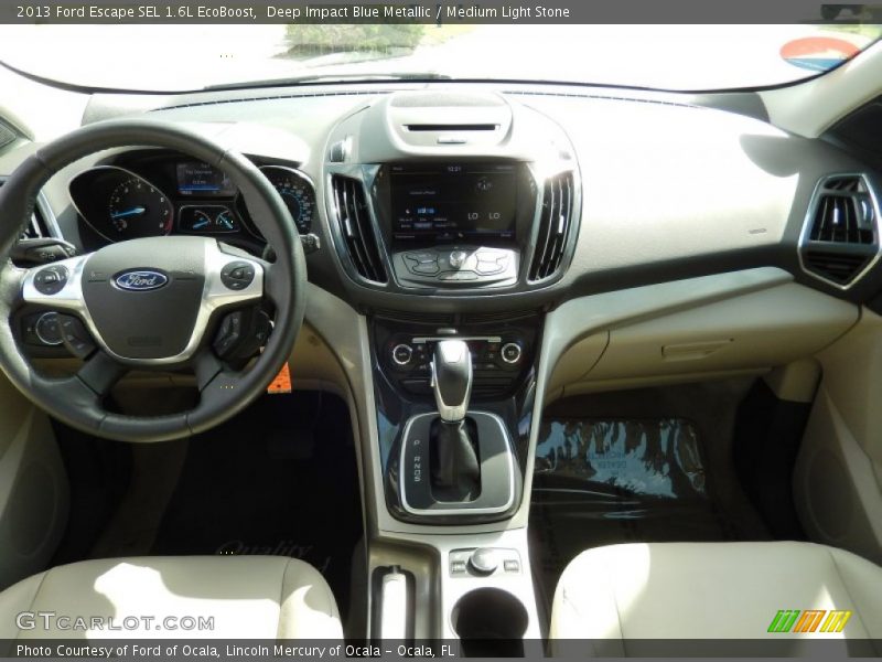 Deep Impact Blue Metallic / Medium Light Stone 2013 Ford Escape SEL 1.6L EcoBoost