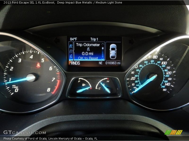 Deep Impact Blue Metallic / Medium Light Stone 2013 Ford Escape SEL 1.6L EcoBoost