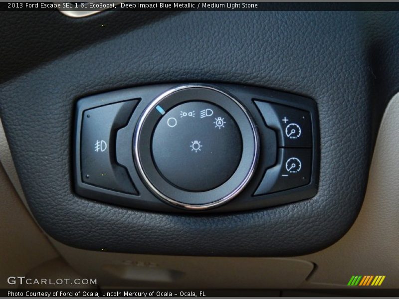 Deep Impact Blue Metallic / Medium Light Stone 2013 Ford Escape SEL 1.6L EcoBoost