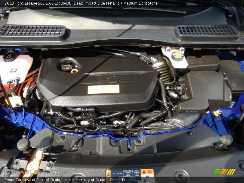 Deep Impact Blue Metallic / Medium Light Stone 2013 Ford Escape SEL 1.6L EcoBoost