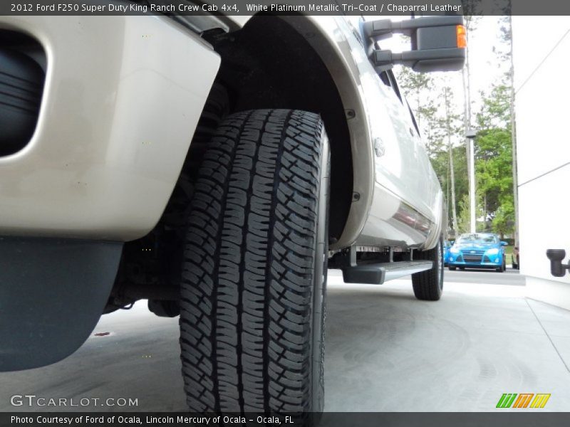 White Platinum Metallic Tri-Coat / Chaparral Leather 2012 Ford F250 Super Duty King Ranch Crew Cab 4x4