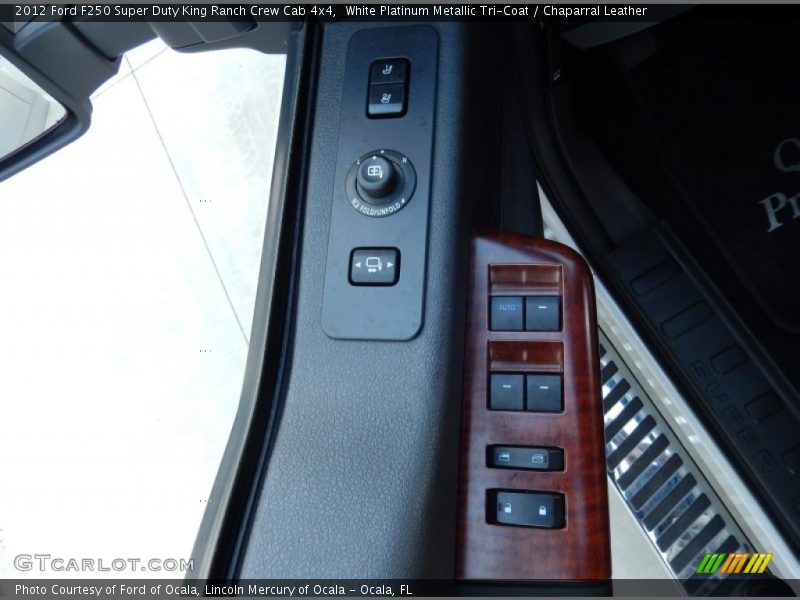 White Platinum Metallic Tri-Coat / Chaparral Leather 2012 Ford F250 Super Duty King Ranch Crew Cab 4x4