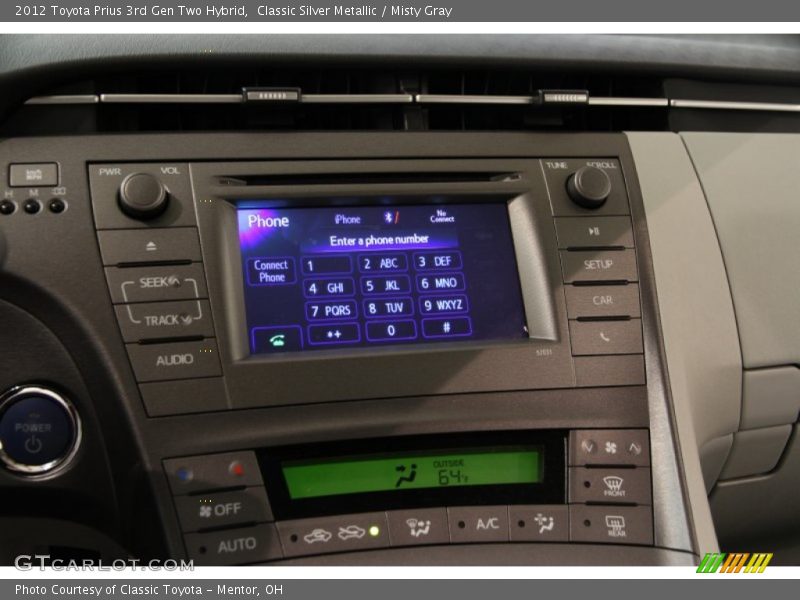 Classic Silver Metallic / Misty Gray 2012 Toyota Prius 3rd Gen Two Hybrid