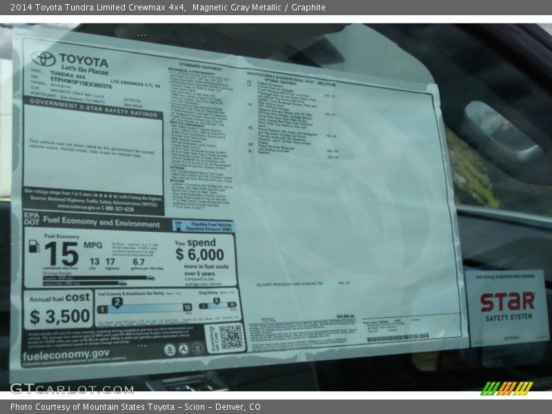 Magnetic Gray Metallic / Graphite 2014 Toyota Tundra Limited Crewmax 4x4