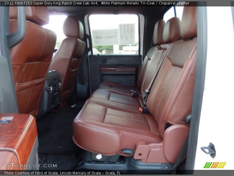 White Platinum Metallic Tri-Coat / Chaparral Leather 2012 Ford F250 Super Duty King Ranch Crew Cab 4x4