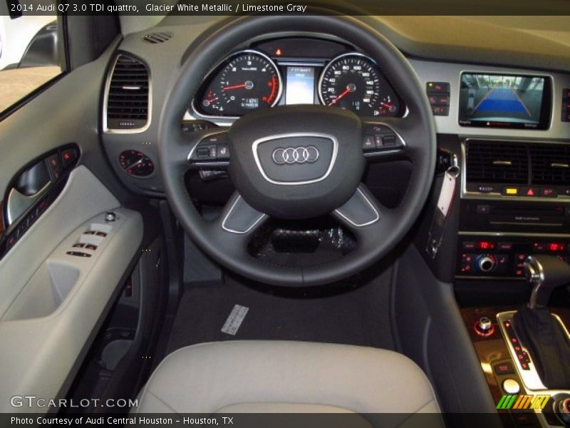 Glacier White Metallic / Limestone Gray 2014 Audi Q7 3.0 TDI quattro