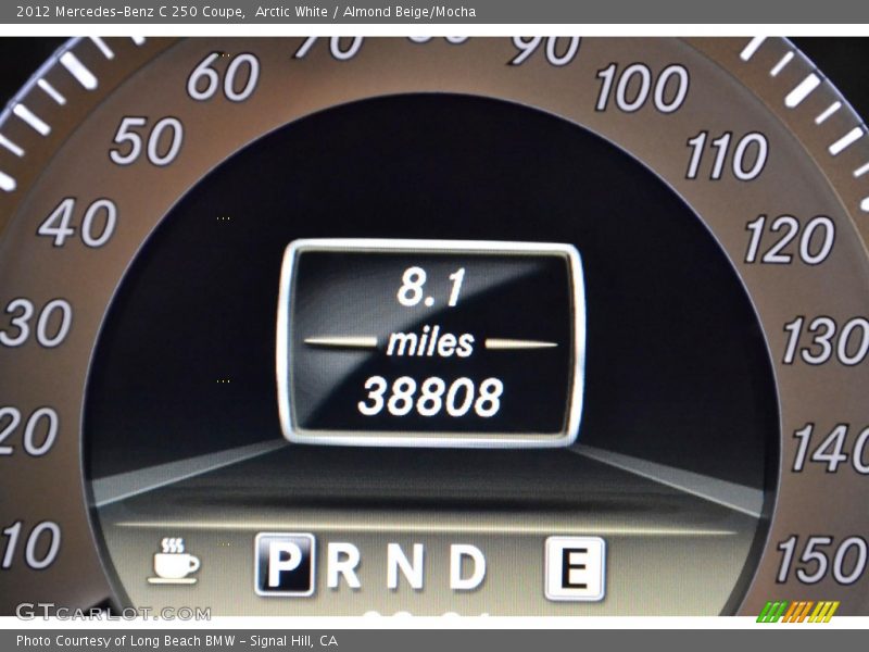 Arctic White / Almond Beige/Mocha 2012 Mercedes-Benz C 250 Coupe