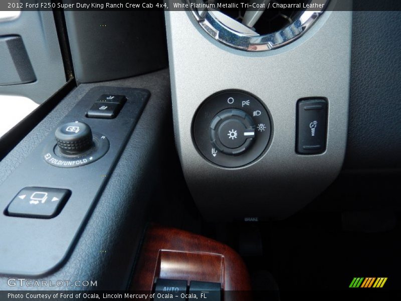 White Platinum Metallic Tri-Coat / Chaparral Leather 2012 Ford F250 Super Duty King Ranch Crew Cab 4x4