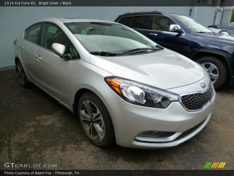 Bright Silver / Black 2014 Kia Forte EX