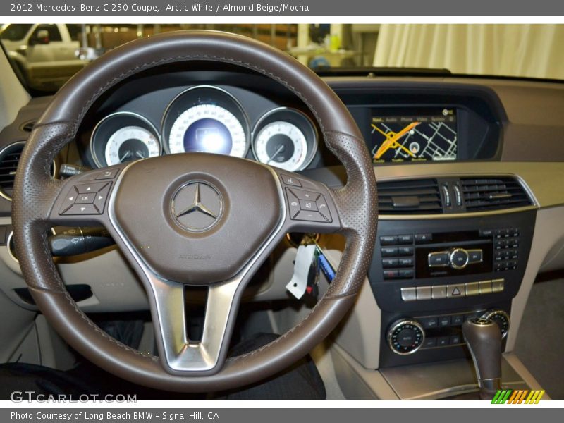 Arctic White / Almond Beige/Mocha 2012 Mercedes-Benz C 250 Coupe
