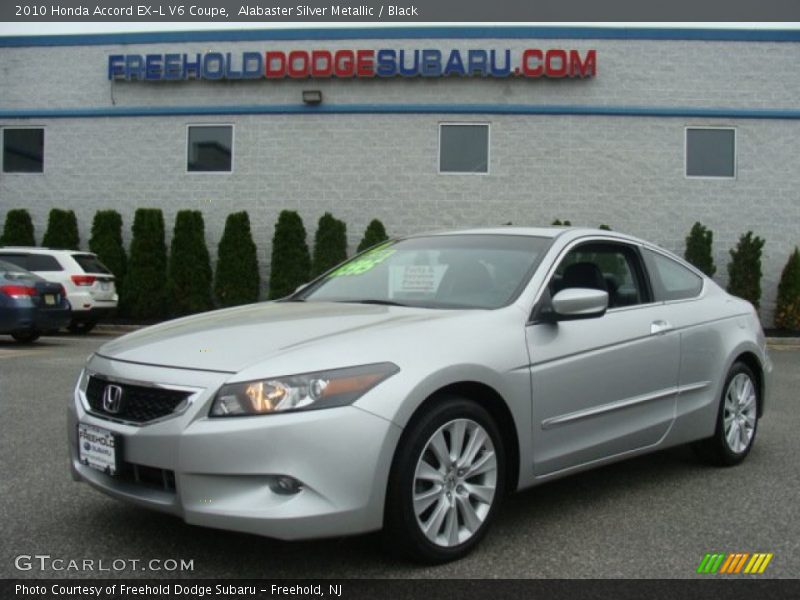 Alabaster Silver Metallic / Black 2010 Honda Accord EX-L V6 Coupe