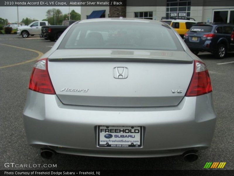 Alabaster Silver Metallic / Black 2010 Honda Accord EX-L V6 Coupe