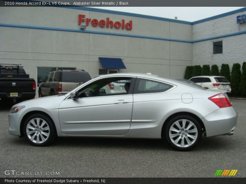 Alabaster Silver Metallic / Black 2010 Honda Accord EX-L V6 Coupe