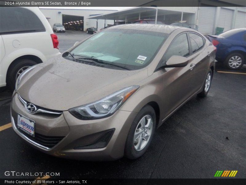 Bronze / Beige 2014 Hyundai Elantra SE Sedan