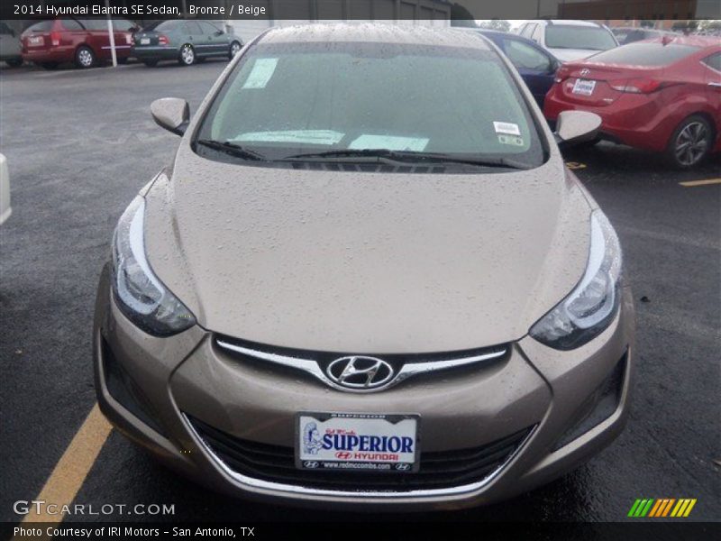 Bronze / Beige 2014 Hyundai Elantra SE Sedan
