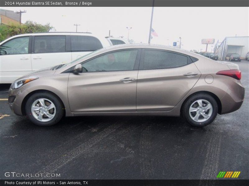 Bronze / Beige 2014 Hyundai Elantra SE Sedan
