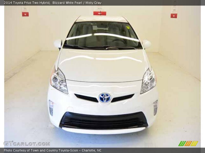 Blizzard White Pearl / Misty Gray 2014 Toyota Prius Two Hybrid