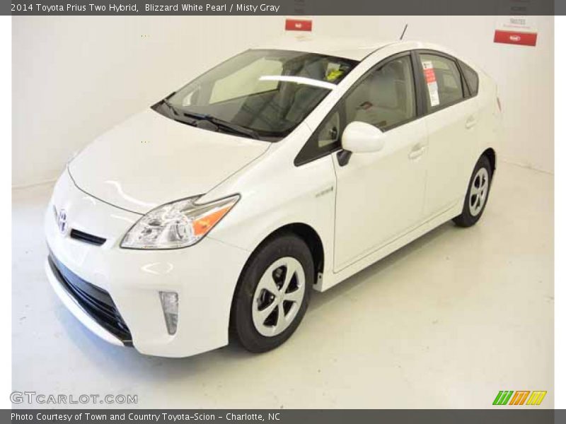Blizzard White Pearl / Misty Gray 2014 Toyota Prius Two Hybrid