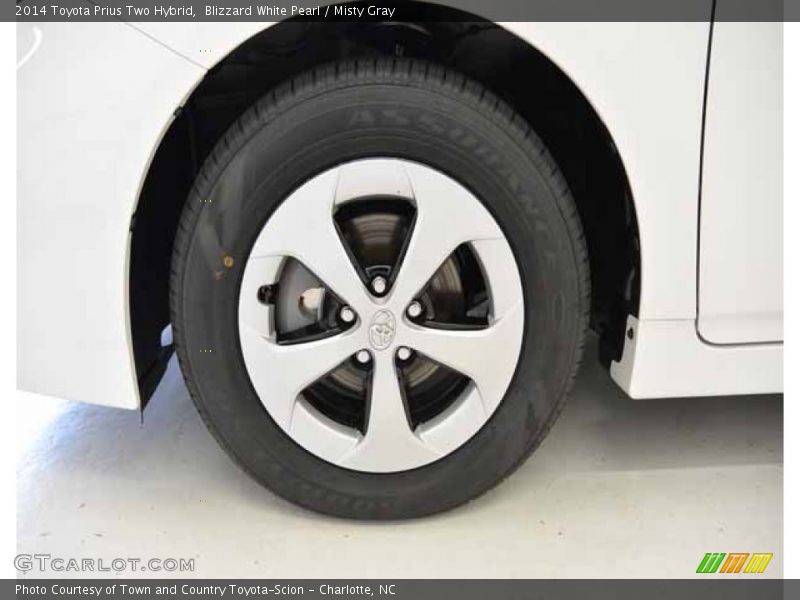 Blizzard White Pearl / Misty Gray 2014 Toyota Prius Two Hybrid