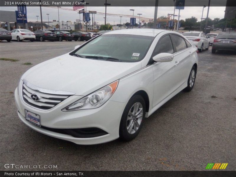 Pearl White / Camel 2014 Hyundai Sonata GLS